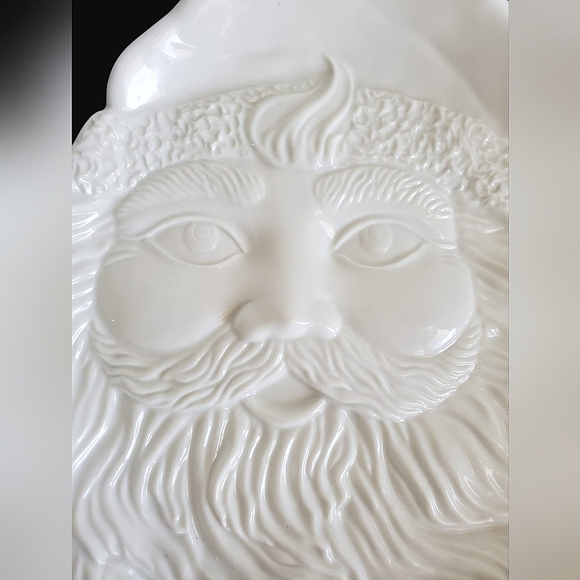 Mikasa Santa's Cookie Plate Tray Platter Ivory Porcelain Holiday Elegance - Picture 2 of 8